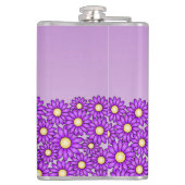 Lila Blume Bridesmaid Flask Flachmann (Rückseite)