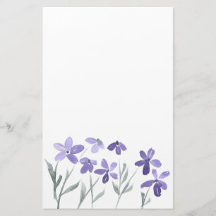 Lila Blume Briefpapier