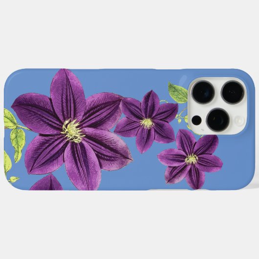 lila Blume Case-Mate iPhone Hülle (Rückseite (Horizontal))
