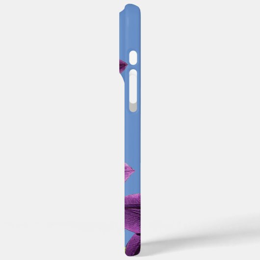 lila Blume Case-Mate iPhone Hülle (Rückseite / Links)