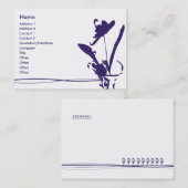 Lila Blume - Chubby Visitenkarte (Vorne/Hinten)