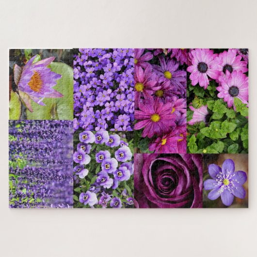 Lila Blume Collage Puzzle (Horizontal)