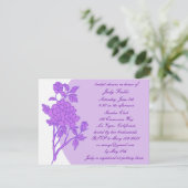 Lila Blume Custom Bridal Dusche Einladungen (Stehend Vorderseite)