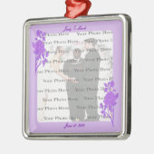 Lila Blume Custom Square Silver Ornament (Links)