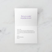 Lila Blume Dankeschön Karte für jeden (Innenseite)