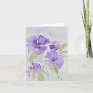Lila Blume der Lava pansy - gefaltet Karte