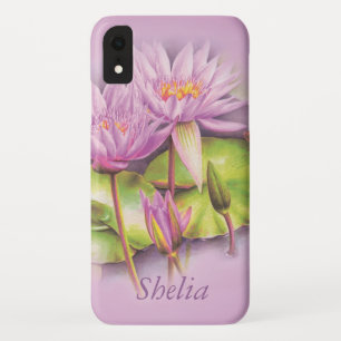 Lila Blume der Lilie in Rosa Case-Mate iPhone Hülle