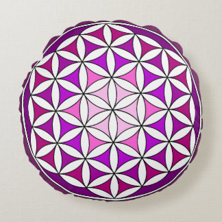 Lila Blume der Meditation Pillow Life Rundes Kissen