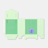 Lila Blume des grünen Diamantmusters Geschenkschachtel (Ungefaltet)