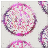 Lila Blume des Lebens Stoff (Nahaufnahme)