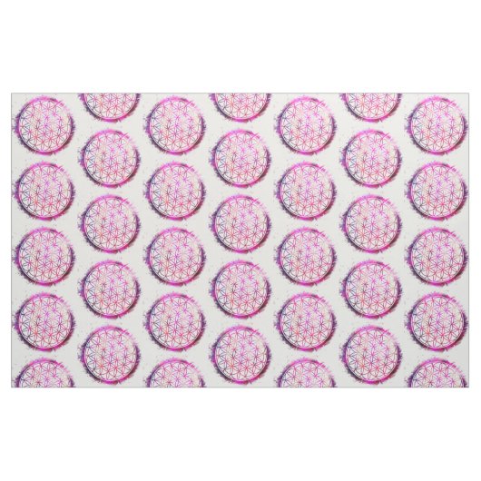 Lila Blume des Lebens Stoff (Fat Quarter (45,7 x 55,9 cm))