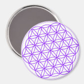 Lila Blume des Lebensraums Magnet (Vorderseite/Rückseite)