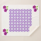 Lila Blume/Design Sherpa-Decke. Sherpadecke (Vorderseite (Horizontal))