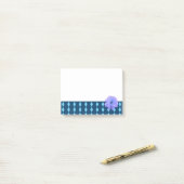 Lila Blume Diamant-Schnittlinie Post-it Klebezettel (Auf Schreibtisch)