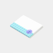 Lila Blume Diamant-Schnittlinie Post-it Klebezettel (angewinkelt)