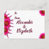 Lila Blume Display Bridal Polterabend Begleitkarte (Rückseite)