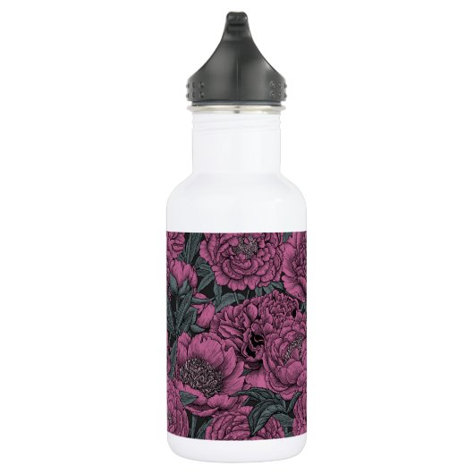 Lila Blume Edelstahlflasche (Rechts)