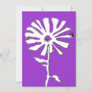 lila Blume Einladung