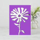 lila Blume Einladung (Stehend Vorderseite)