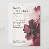 Lila Blume Einladung (Vorderseite)