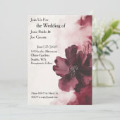 Lila Blume Einladung (Stehend Vorderseite)