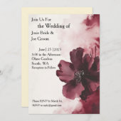 Lila Blume Einladung (Vorne/Hinten)