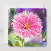 Lila Blume Einladung (Vorderseite)