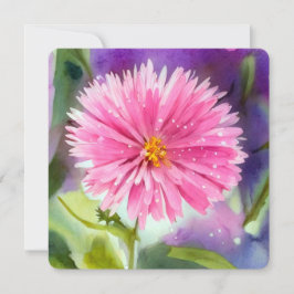 Lila Blume Einladung