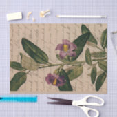 Lila Blume Ephemera Seidenpapier (Handwerk)