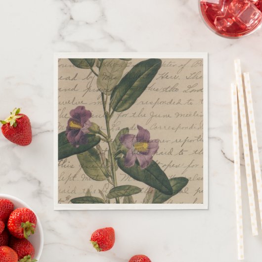 Lila Blume Ephemera Serviette (Beispiel)