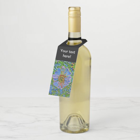 Lila Blume Flaschenanhänger (Angewinkelt)