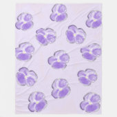 Lila Blume Fleece Blanket (Vorderseite)
