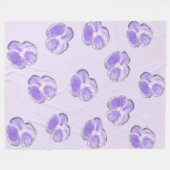 Lila Blume Fleece Blanket (Vorderseite (Horizontal))