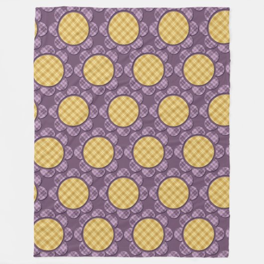 Lila Blume Fleecedecke (Vorderseite)