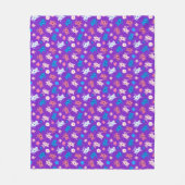 Lila Blume Fleecedecke (Vorderseite)