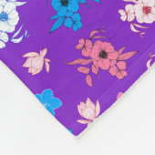 Lila Blume Fleecedecke (Ecke)