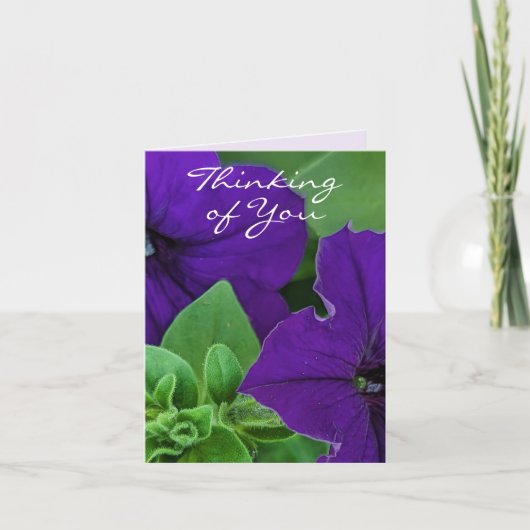 Lila Blume Foto Bibel Verse Denken Sie an Sie Karte (Vorderseite)