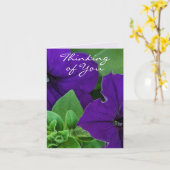 Lila Blume Foto Bibel Verse Denken Sie an Sie Karte (Gelbe Blume)