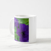 Lila Blume Foto Bible Verse Positives Denken Kaffeetasse (Vorderseite Links)