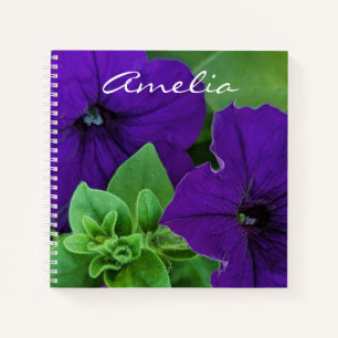Lila Blume Foto Bible Verse Positives Denken Notizblock