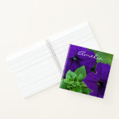 Lila Blume Foto Bible Verse Positives Denken Notizblock (Innenseite)