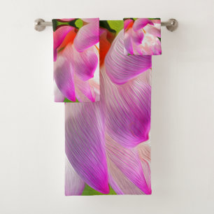 LILA BLUME - Fraktal Art - Badhandtuch Set