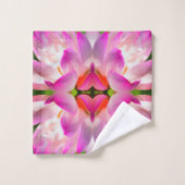 LILA BLUME - Fraktal Art - Badhandtuch Set (Waschlappen)
