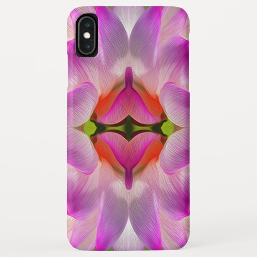 LILA BLUME - Fraktal Art - Case-Mate iPhone Hülle (Rückseite)
