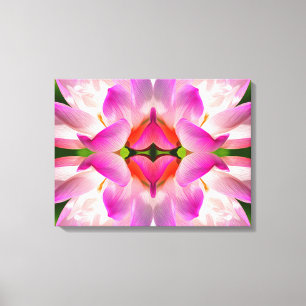 LILA BLUME - Fraktal Art - Leinwanddruck