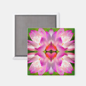 LILA BLUME - Fraktal Art - Magnet (Vorderseite/Rückseite)