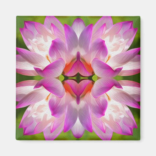 LILA BLUME - Fraktal Art - Magnet (Vorne)