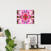 LILA BLUME - Fraktal Art - Poster (Heimbüro)