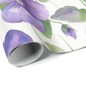 Lila Blume für Wasserfarben Geschenkpapier (Rolleneckpunkt)