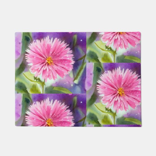 Lila Blume Fußmatte (Vorderseite)